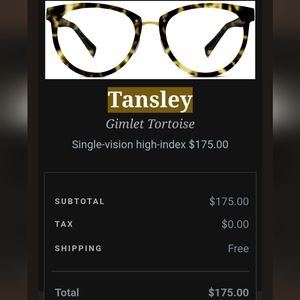 RARE Warby Parker Tansley Glasses